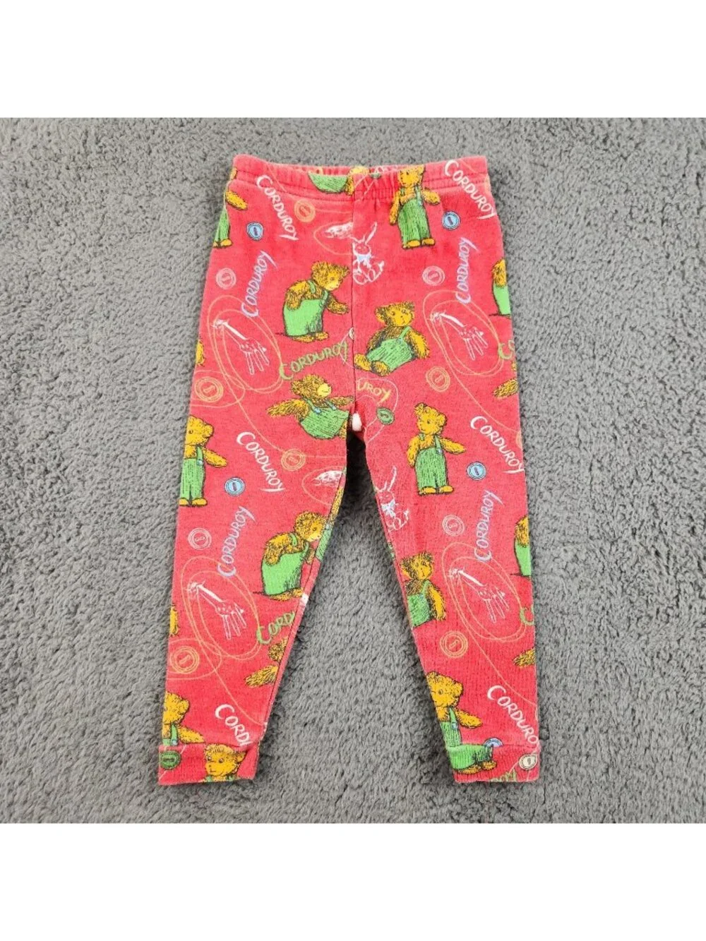 VTG Corduroy Bear Don Freeman Childrens Book Pajamas Pants Size 24 Months Cotton